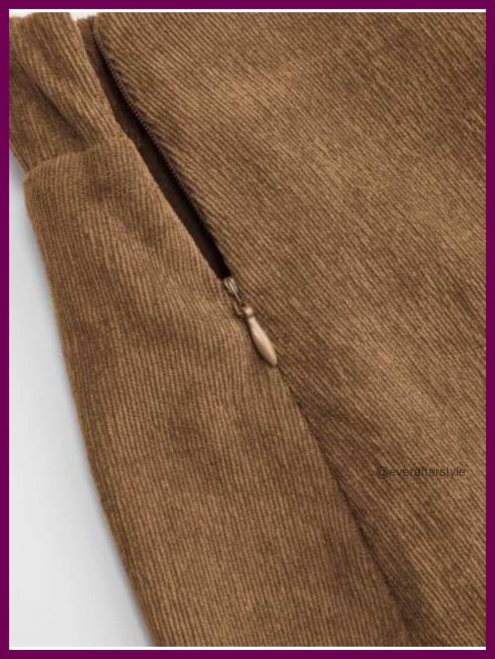 Mini Skort with Built-In Shorts Corduroy A-Line Side Slit Summer Casual - Picture 3 of 5